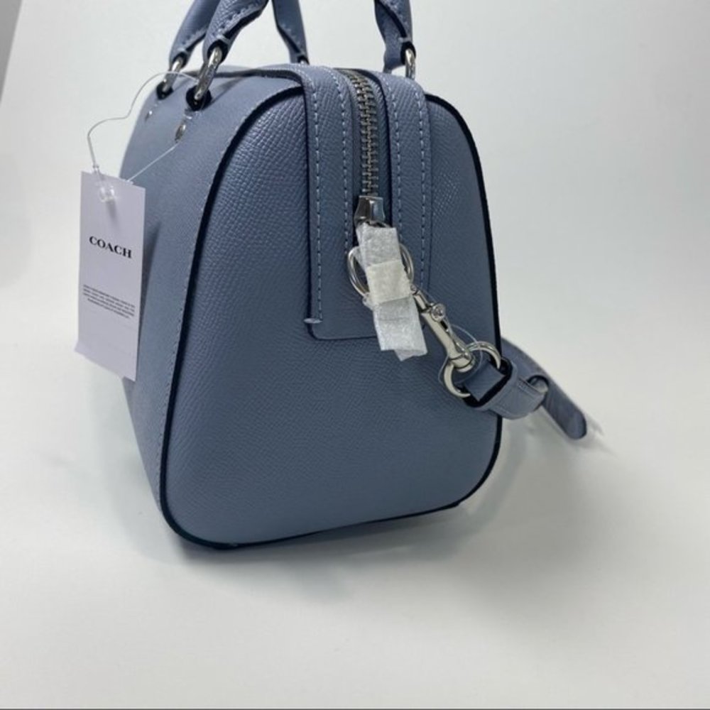 COACH Bag Rowan Satchel Handbag in Twilight Blue - Picture 6 of 11